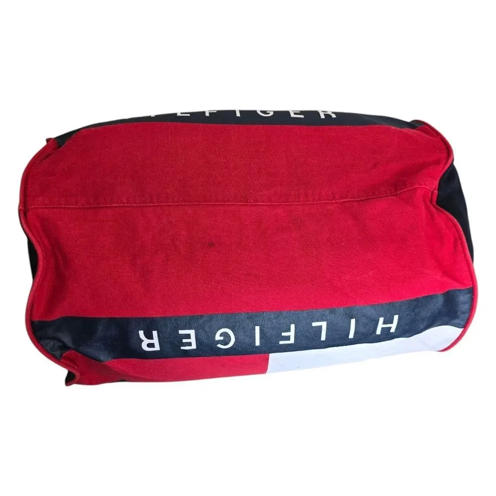 Vintage 90’s Tommy Hilfiger Big Flag Spell Out Duffel Bag Travel Gym
